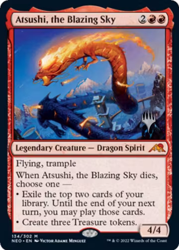 Atsushi, the Blazing Sky (134), Promo Pack: Kamigawa: Neon Dynasty — Magic card price