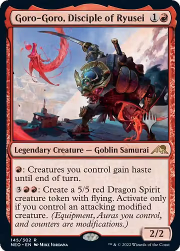 Goro-Goro, Disciple of Ryusei (145), Promo Pack: Kamigawa: Neon Dynasty — Magic card price