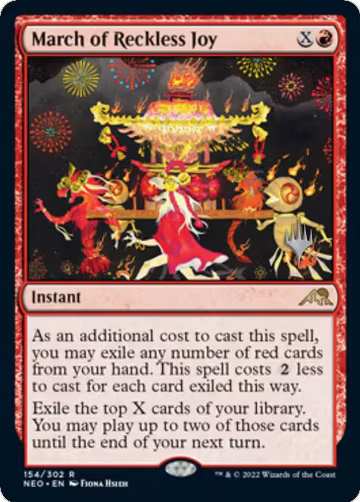 March of Reckless Joy (154), Promo Pack: Kamigawa: Neon Dynasty — Magic card price