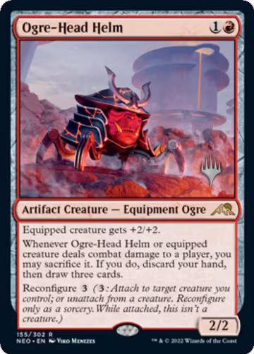 Ogre-Head Helm (155), Promo Pack: Kamigawa: Neon Dynasty — Magic card price