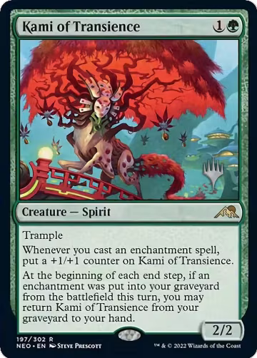 Kami of Transience (197), Promo Pack: Kamigawa: Neon Dynasty — Magic card price
