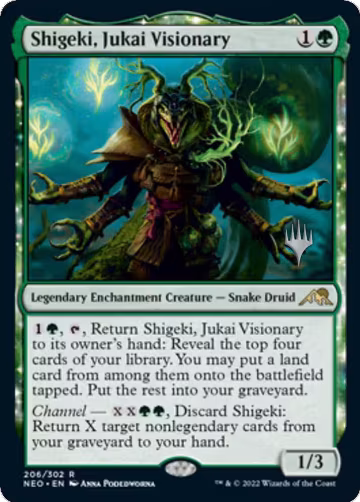 Shigeki, Jukai Visionary (206), Promo Pack: Kamigawa: Neon Dynasty — Magic card price