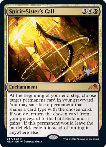 Spirit-Sister's Call (237), Promo Pack: Kamigawa: Neon Dynasty — Magic card price