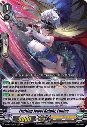 Fruiting Jewel Knight, Eunice (D-VS03/003EN), D-VS03: V Clan Collection Vol.3 — Vanguard card price