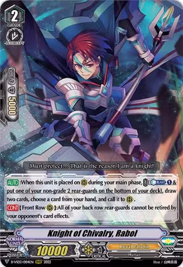 Knight of Chivalry, Rabol (D-VS03/004EN), D-VS03: V Clan Collection Vol.3 — Vanguard card price