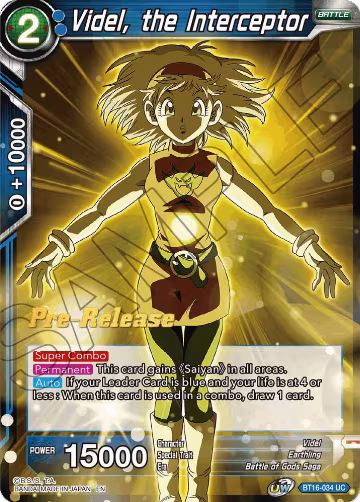 Videl, the Interceptor (BT16-034), Realm of the Gods Pre-Release Cards — DB Super card price