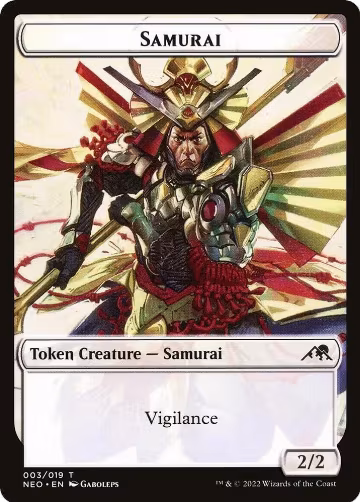 Samurai (003) // Construct (015) Double-sided Token (3 // 15), Kamigawa: Neon Dynasty — Magic card price