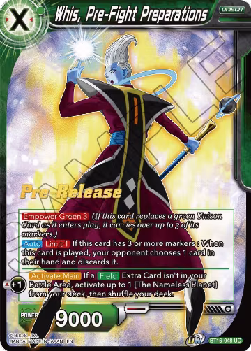 Whis, Pre-Fight Preparations (BT16-048), Realm of the Gods Pre-Release Cards — DB Super card price