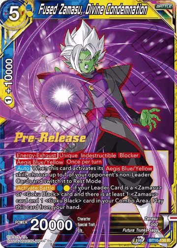Fused Zamasu, Divine Condemnation (BT16-130), Realm of the Gods Pre-Release Cards — DB Super card price