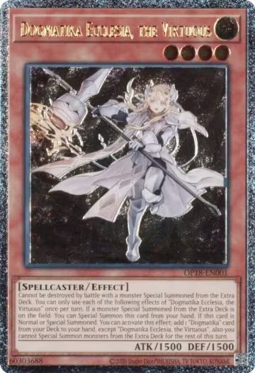 Dogmatika Ecclesia, the Virtuous (UTR) (OP18-EN001), OTS Tournament Pack 18 — Yu-Gi-Oh! card price
