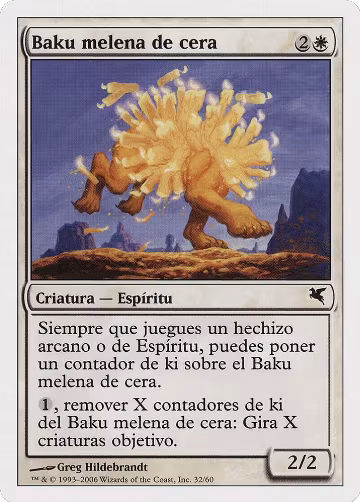 Waxmane Baku (Spanish) - "Baku melena de cera" (C32) (C32), Magic Encyclopedia 2005 (Salvat/Hachette) — Magic card price
