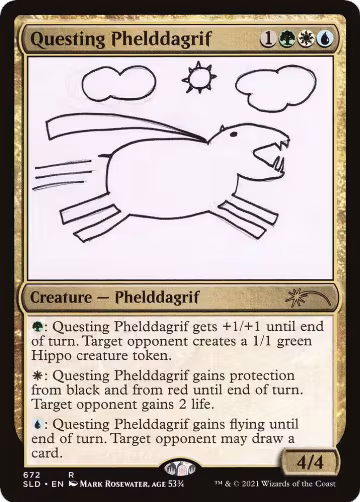 Questing Phelddagrif (672) (672), Secret Lair Drop Series — Magic card price