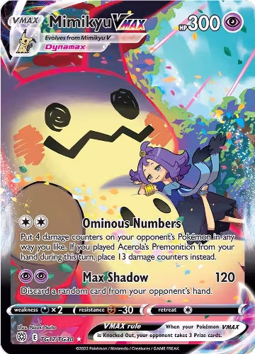 Mimikyu VMAX (TG17/TG30) — card price