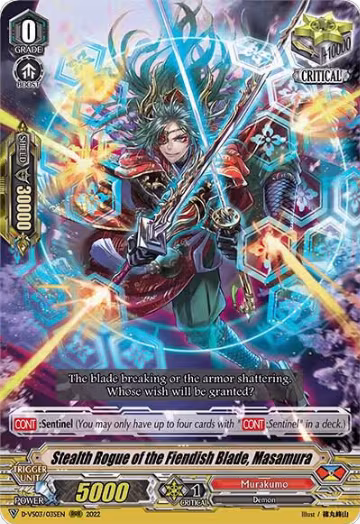 Stealth Rogue of the Fiendish Blade, Masamura (D-VS03/035EN), D-VS03: V Clan Collection Vol.3 — Vanguard card price