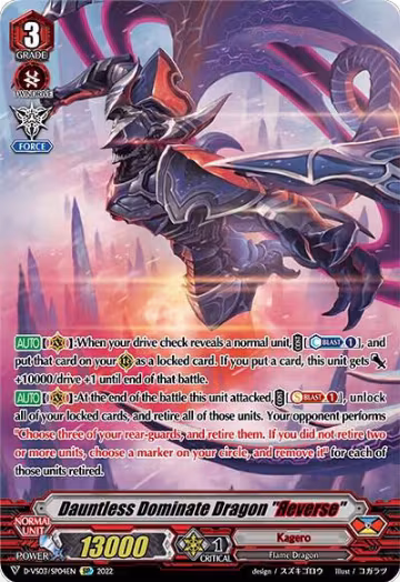 Dauntless Dominate Dragon "Reverse" (SP) (D-VS03/SP04EN), D-VS03: V Clan Collection Vol.3 — Vanguard card price