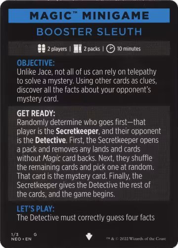 Magic Minigame: Booster Sleuth (1), Kamigawa: Neon Dynasty — Magic card price