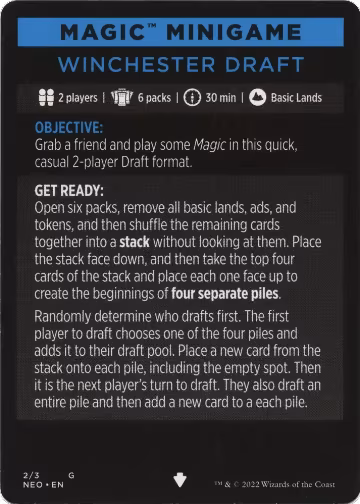 Magic Minigame: Winchester Draft (2), Kamigawa: Neon Dynasty — Magic card price