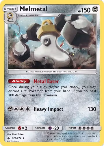 Melmetal - 129/214 (Cosmos Holo) (129/214), Blister Exclusives — Pokémon card price