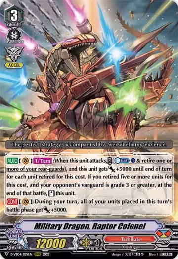 Military Dragon, Raptor Colonel (D-VS04/029EN), D-VS04: V Clan Collection Vol.4 — Vanguard card price