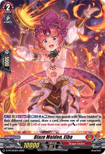 Blaze Maiden, Elba (RR Foil) (D-PR/053EN), D Promo Cards — Vanguard card price