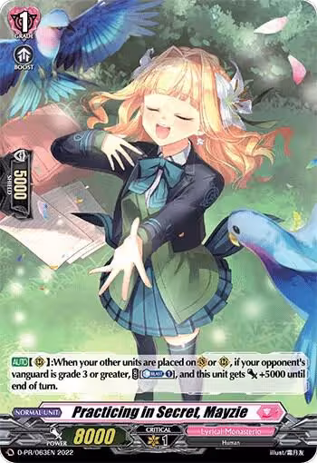 Practicing in Secret, Mayzie (Holo Foil) (D-PR/063EN), D Promo Cards — Vanguard card price