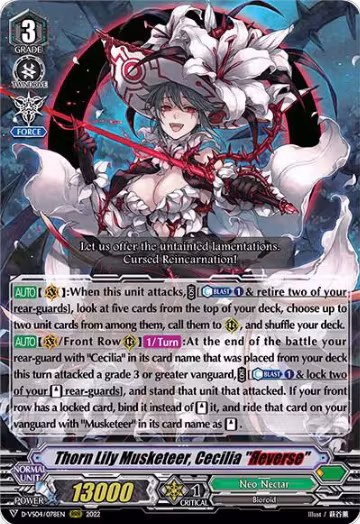 Thorn Lily Musketeer, Cecilia "Reverse" (D-VS04/078EN), D-VS04: V Clan Collection Vol.4 — Vanguard card price