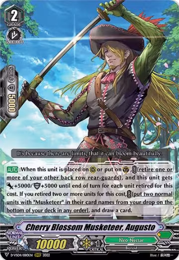 Cherry Blossom Musketeer, Augusto (D-VS04/080EN), D-VS04: V Clan Collection Vol.4 — Vanguard card price