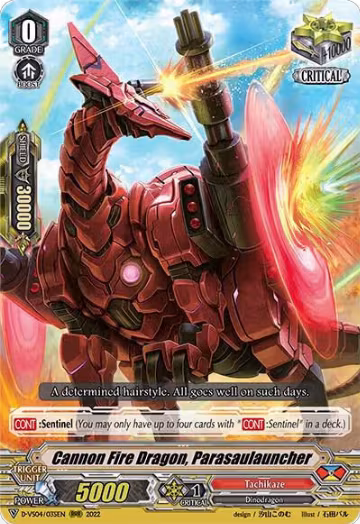 Cannon Fire Dragon, Parasaulauncher (D-VS04/035EN), D-VS04: V Clan Collection Vol.4 — Vanguard card price