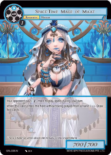 Space-Time Mage of Ma'at (GRL-035), Game of Gods: Reloaded — Force of Will card price