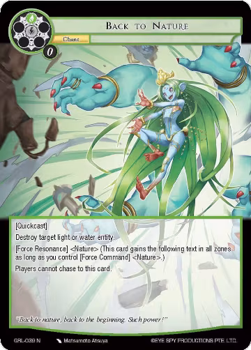 Back to Nature (GRL-039), Game of Gods: Reloaded — Force of Will card price