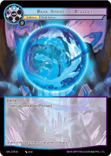 Dark Sphere of Beatrice (GRL-075), Game of Gods: Reloaded — Force of Will card price