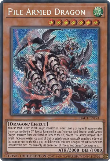 Pile Armed Dragon (HAC1-EN174), Hidden Arsenal: Chapter 1 — Yu-Gi-Oh! card price