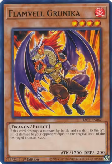 Flamvell Grunika (HAC1-EN067), Hidden Arsenal: Chapter 1 — Yu-Gi-Oh! card price