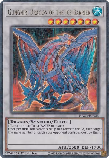 Gungnir, Dragon of the Ice Barrier (Duel Terminal) (HAC1-EN053), Hidden Arsenal: Chapter 1 — Yu-Gi-Oh! card price