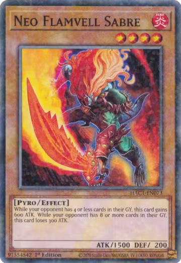 Neo Flamvell Sabre (Duel Terminal) (HAC1-EN073), Hidden Arsenal: Chapter 1 — Yu-Gi-Oh! card price