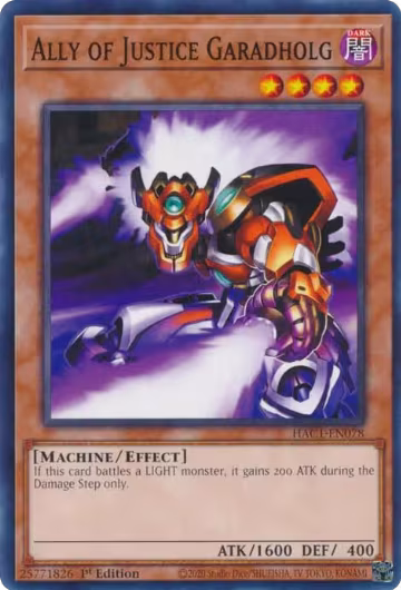 Ally of Justice Garadholg (HAC1-EN078), Hidden Arsenal: Chapter 1 — Yu-Gi-Oh! card price