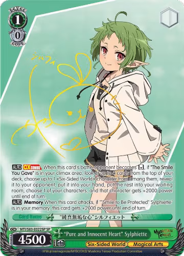 "Pure and Innocent Heart" Sylphiette (SP) (MTI/S83-E022SP SP), Mushoku Tensei: Jobless Reincarnation — Weiß Schwarz card price