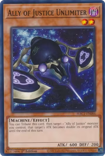 Ally of Justice Unlimiter (HAC1-EN086), Hidden Arsenal: Chapter 1 — Yu-Gi-Oh! card price