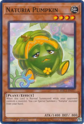 Naturia Pumpkin (HAC1-EN117), Hidden Arsenal: Chapter 1 — Yu-Gi-Oh! card price