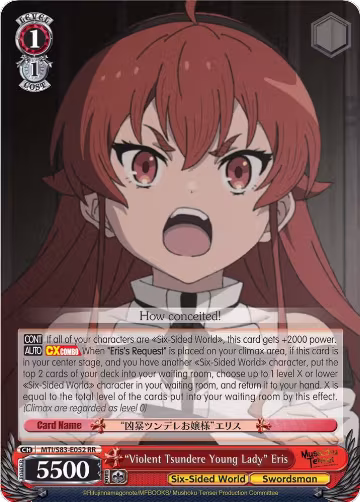 "Violent Tsundere Young Lady" Eris (MTI/S83-E052 RR), Mushoku Tensei: Jobless Reincarnation — Weiß Schwarz card price
