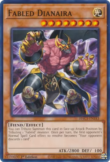 Fabled Dianaira (HAC1-EN143), Hidden Arsenal: Chapter 1 — Yu-Gi-Oh! card price