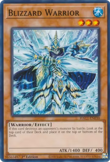 Blizzard Warrior (HAC1-EN030), Hidden Arsenal: Chapter 1 — Yu-Gi-Oh! card price