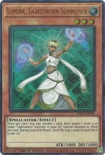 Lumina, Lightsworn Summoner (LART-EN045), The Lost Art Promotion — Yu-Gi-Oh! card price