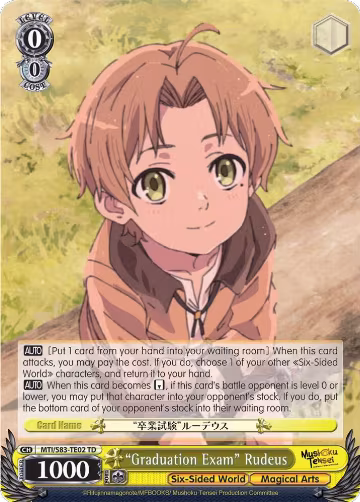 "Graduation Exam" Rudeus (MTI/S83-TE02 TD), Mushoku Tensei: Jobless Reincarnation — Weiß Schwarz card price
