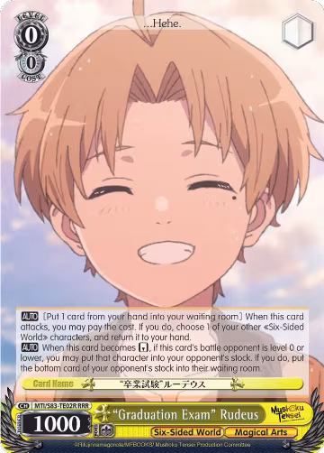 "Graduation Exam" Rudeus (RRR) (MTI/S83-TE02R RRR), Mushoku Tensei: Jobless Reincarnation — Weiß Schwarz card price