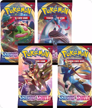 Sword and Shield Base Set Booster Pack Art Bundle [Set of 4], Sword & Shield Base Set — Pokémon sealed product price
