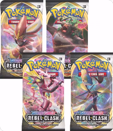 Rebel Clash Booster Pack Art Bundle [Set of 4], Rebel Clash — Pokémon sealed product price