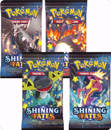 Shining Fates Booster Pack Art Bundle [Set of 4], Shining Fates — Pokémon sealed product price