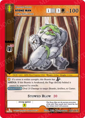 Stone Man (10/165), Wilderness: First Edition — MetaZoo card price
