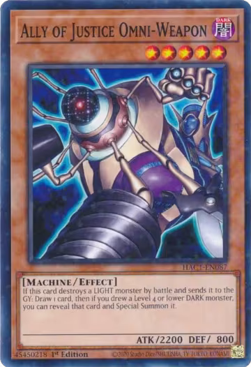 Ally of Justice Omni-Weapon (Duel Terminal) (HAC1-EN087), Hidden Arsenal: Chapter 1 — Yu-Gi-Oh! card price